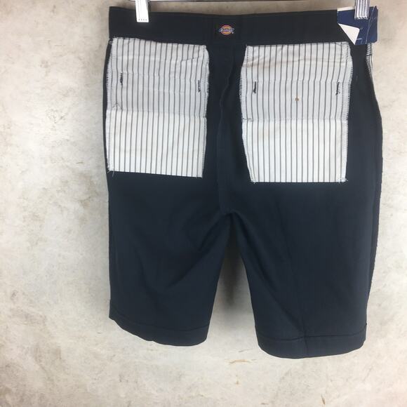 Dickies Navy Blue Flat Front Bermuda Uniform  Shorts Size  14  NWT - Picture 14 of 16